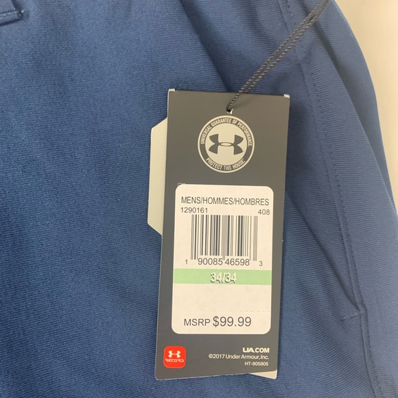 Under Armour Golf Threadborne Pants Navy 34/34 - Picture 4 of 8